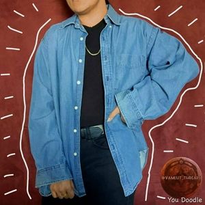 Men's Denim Button Up Shirt